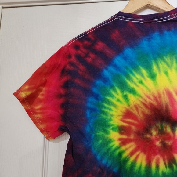 Colortone Rainbow swirl short sleeve tie dye shirt Size Adult M - Picture 7 of 11